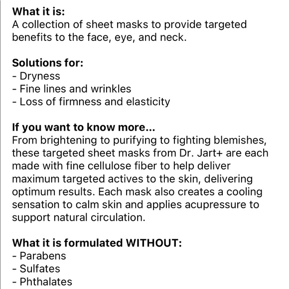 Dr. Jart+ Vital Hydra Sheet Masks (5pack) - Picture 4 of 5